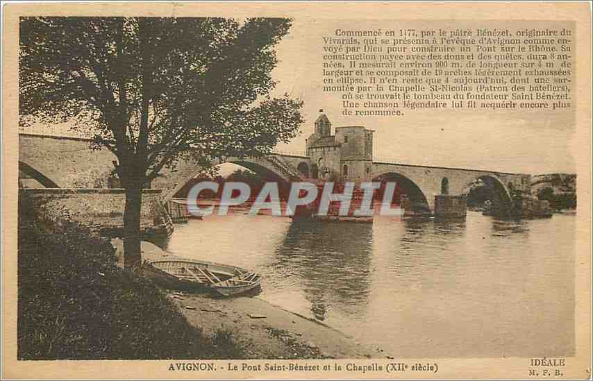 CPA Avignon le pont Saint Beneret et la Chapelle XIIe siecle