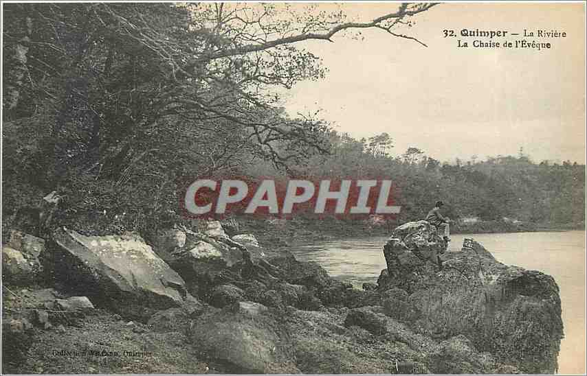 CPA Quimper La riviere la chaise de l'Eveque