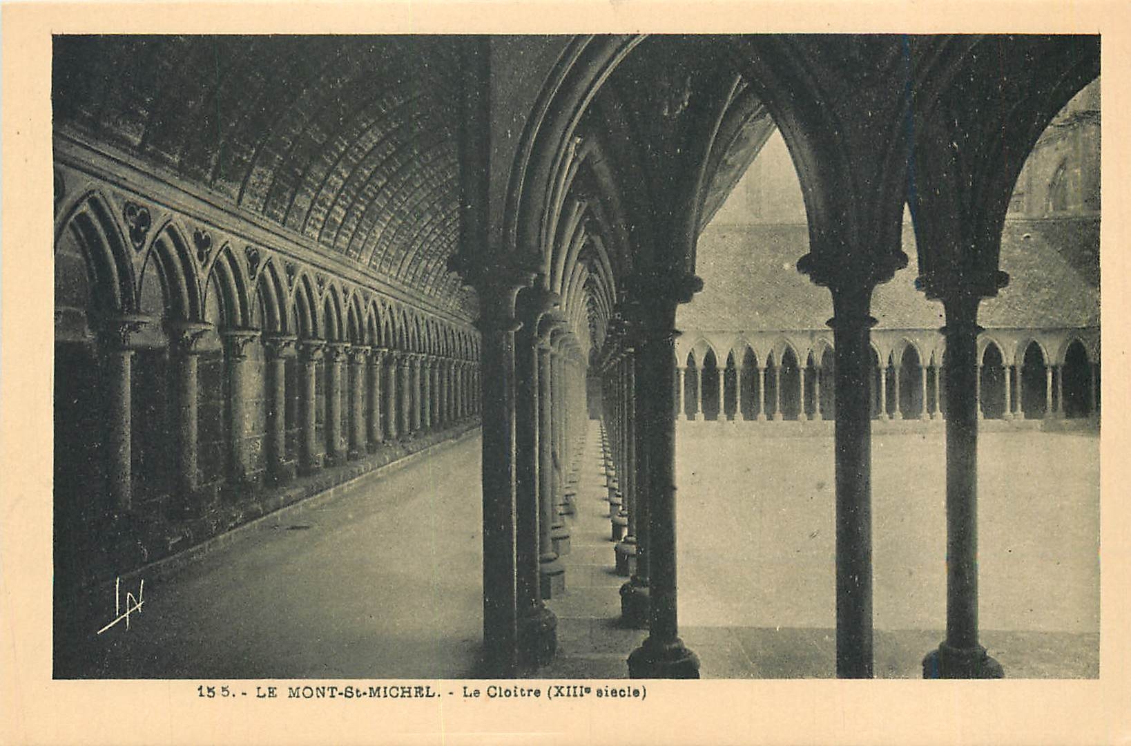 Le Mont-Saint-Michel - Le Cloître (XIIIe siècle) — Laurent-Nel, Rennes, n° 155
