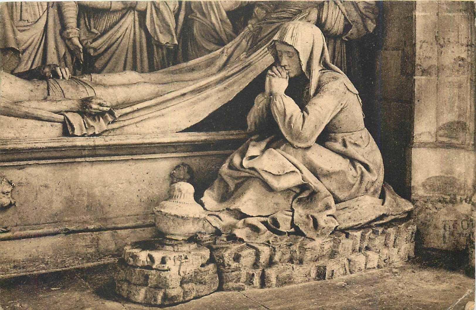 CPA Les Saints de Solesmes la Madeleine au tombeau du Christ 1496