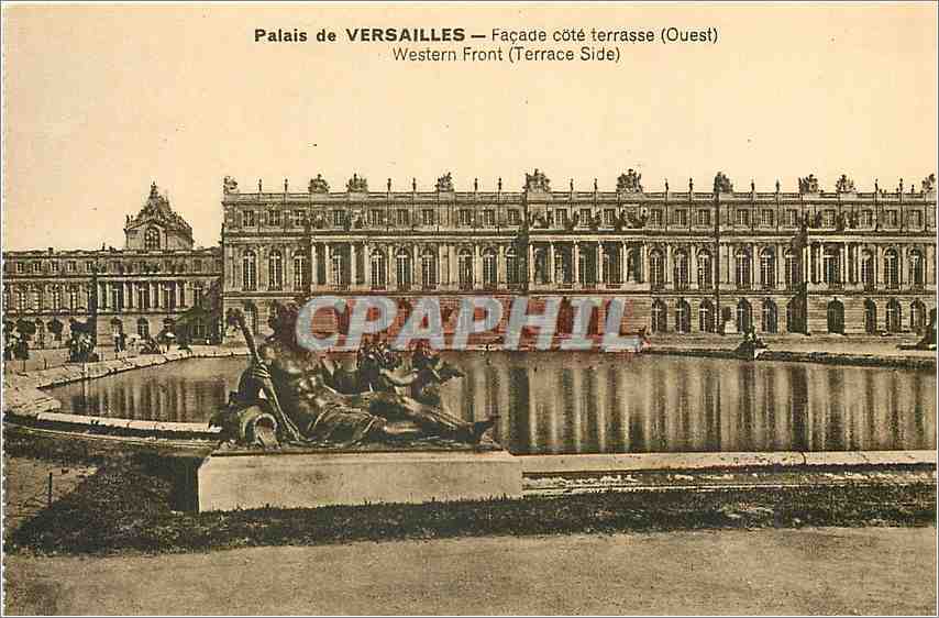 CPA palais de versailles facade cote terrasse ouest