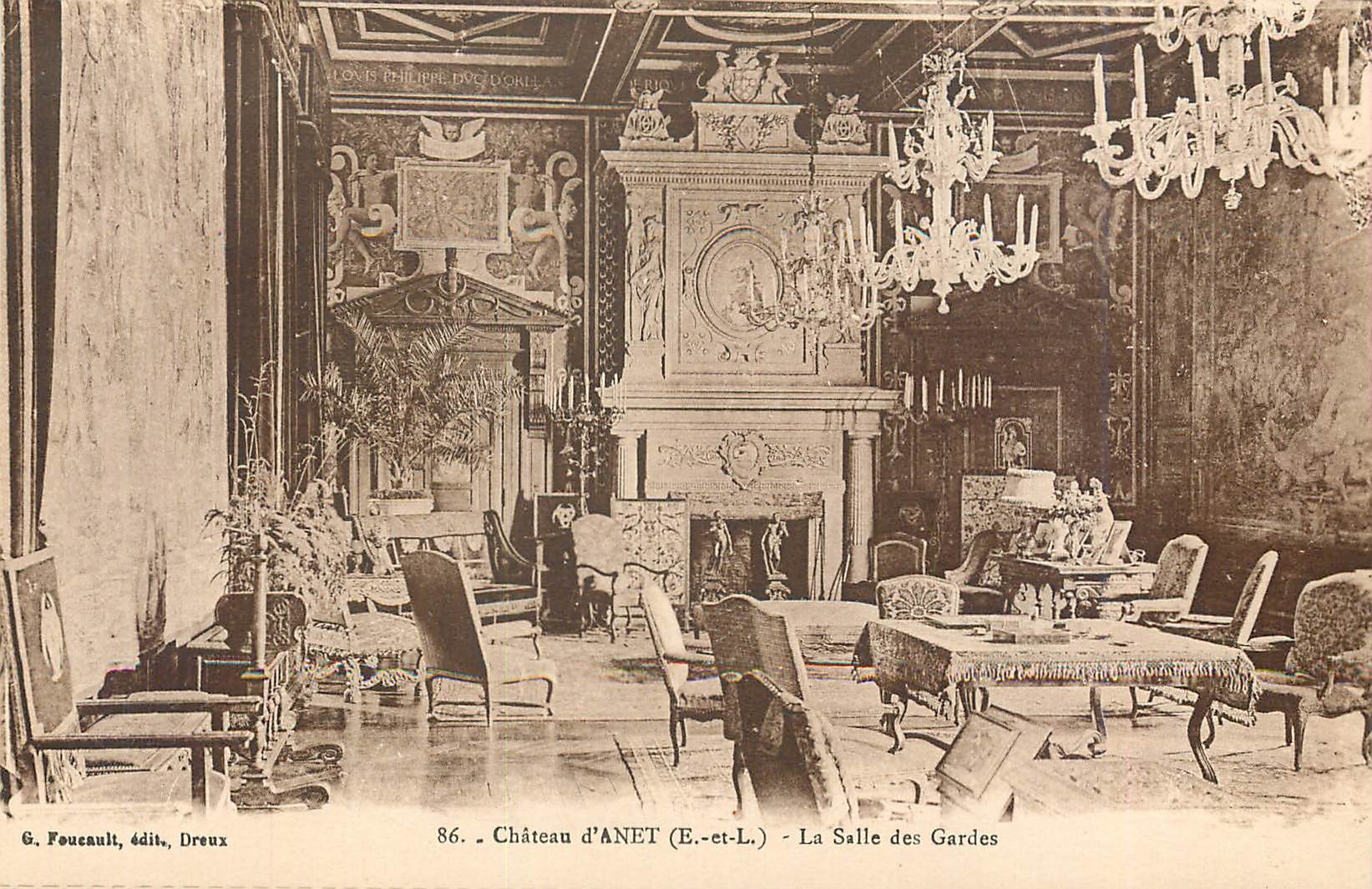 CPA Chateau d'Anet E et L la Salle des gardes