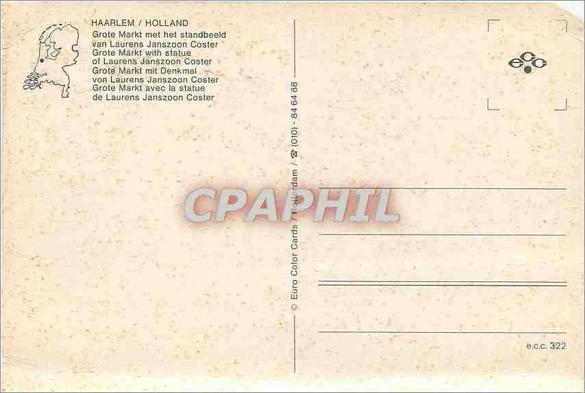 CPA Haarlem holland — Rückseite