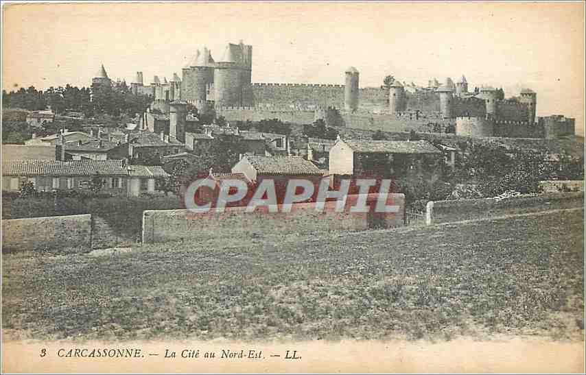 CPA Carcassonne cite au Nord Est