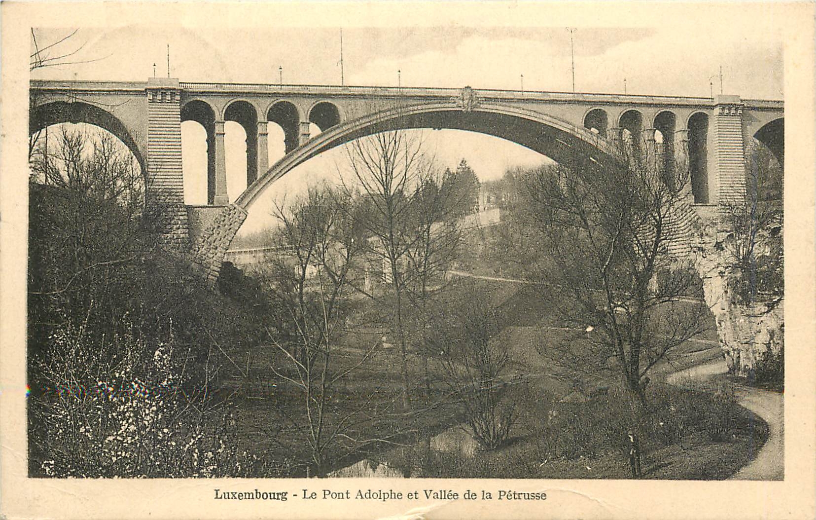 CPA Luxembourg le Pont Adolphe et vallee de la Petrusse
