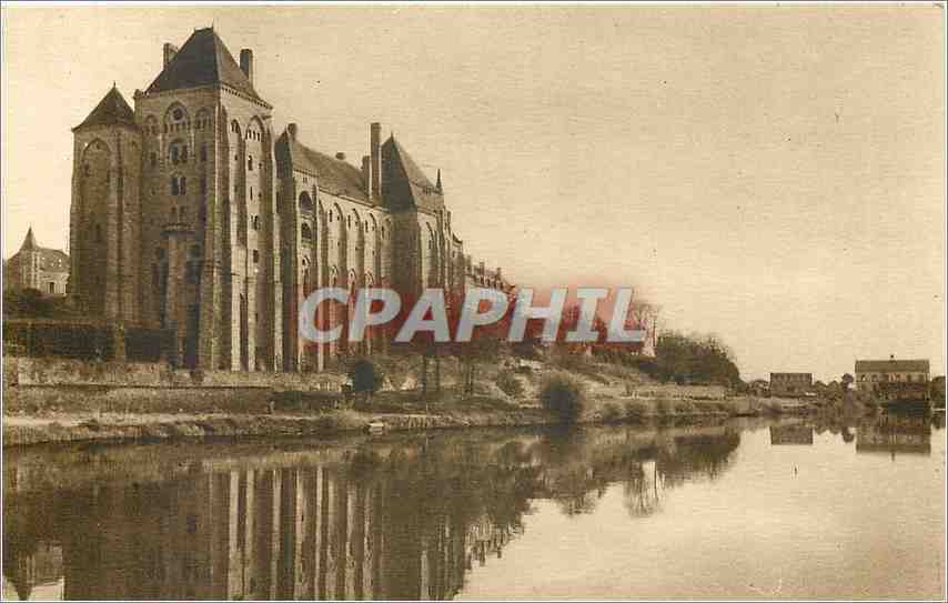 L'Abbaye de Solesmes — Vue de la rive droite de la Sarthe — Édition de l'Abbaye de Solesmes