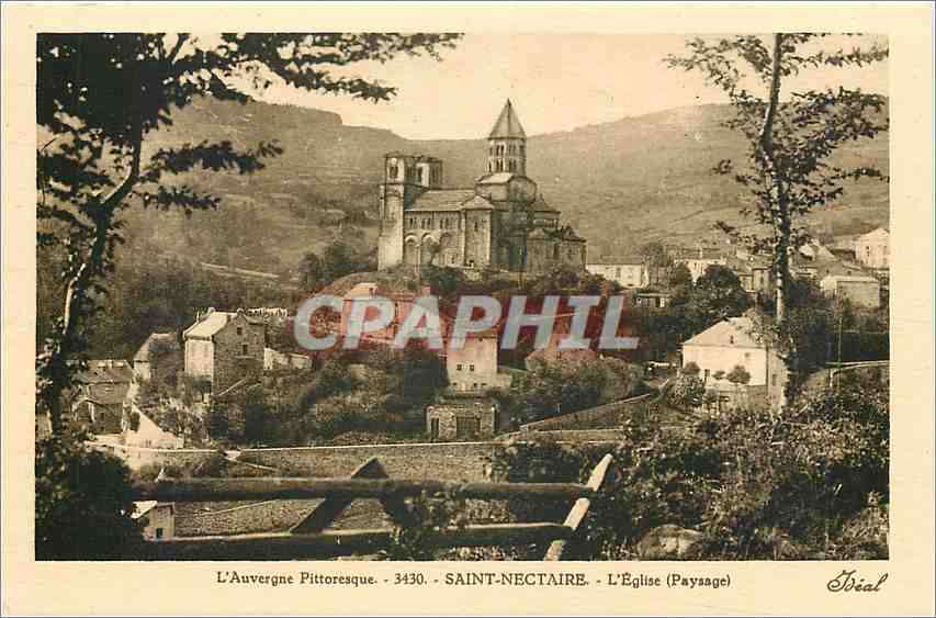 Saint-Nectaire - L'Église (Paysage) — Éditeur Idéal, n° 3430