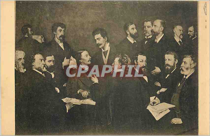 CPA Musee Moderne de Bruxelles Portraits des membres de la societe d'art libre