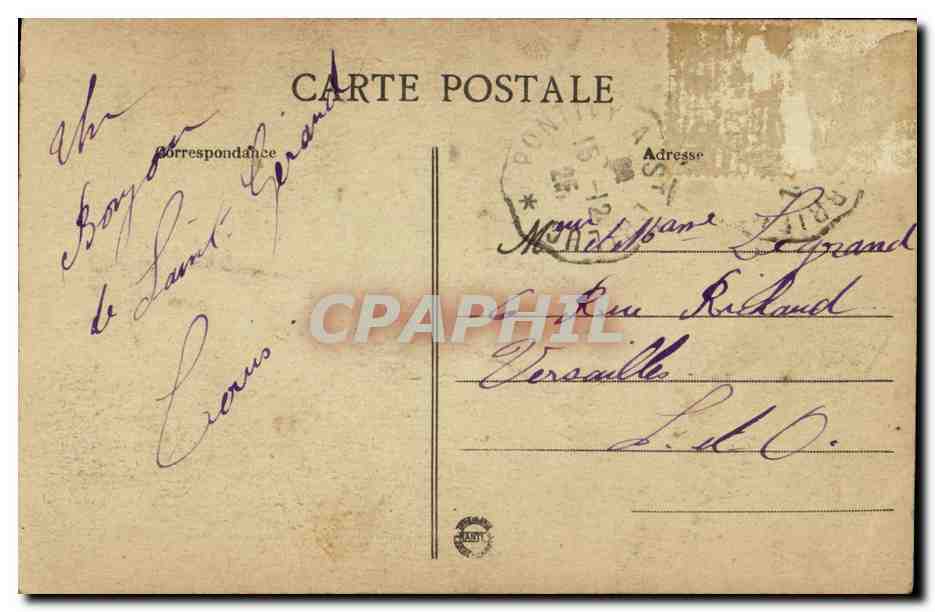 Ils attendent les acheteurs CPA Enfants Poule — Verso
