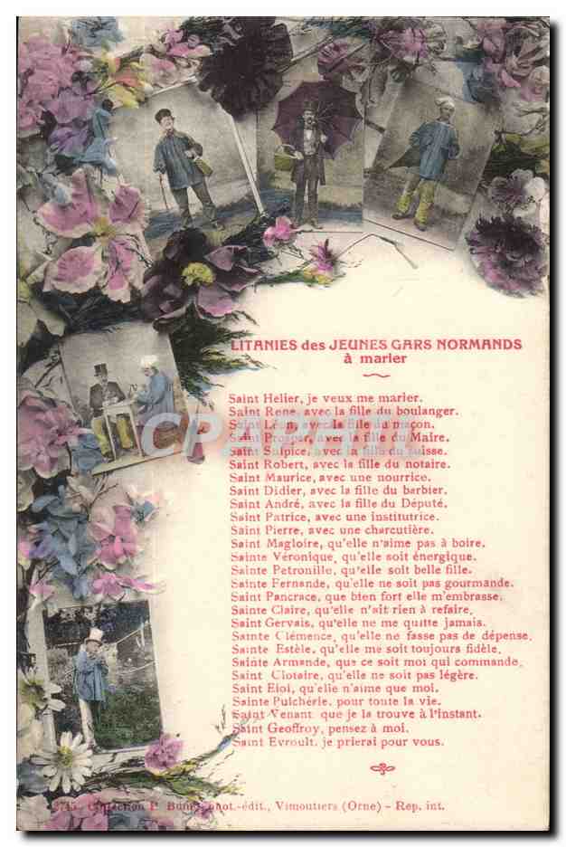 CPA Litanies des jeunes gards normands a marier Viumoutiers (Orne)