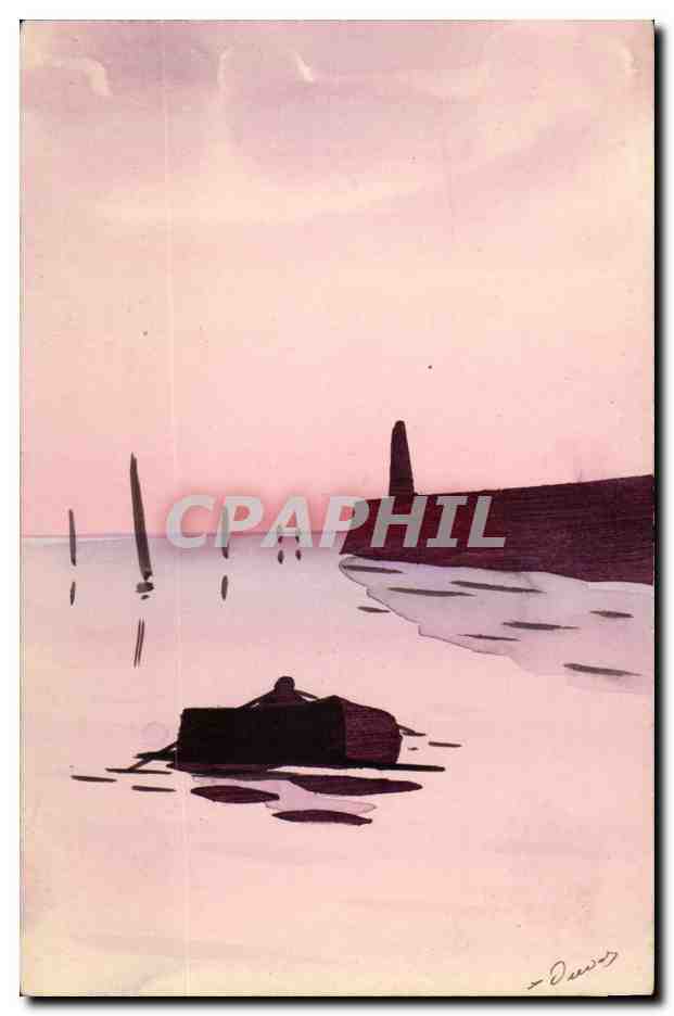 Illustrateur CPA Mer et port