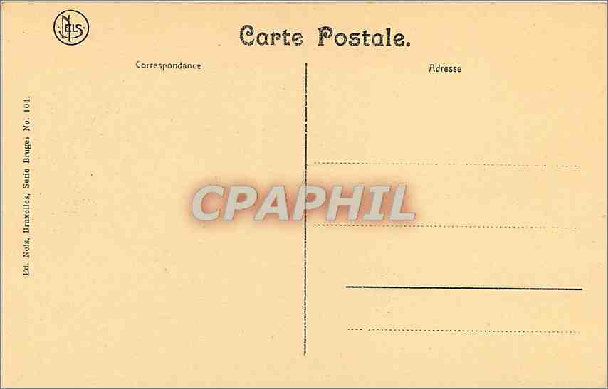 CPA Bruges Hopital St Jean  — Rückseite