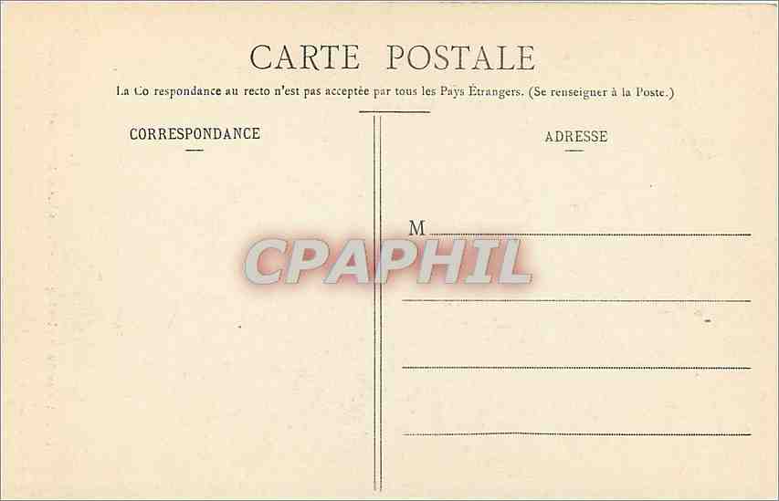 CPA Biarritz Artistique Le Rocher de la Vierge  — Verso