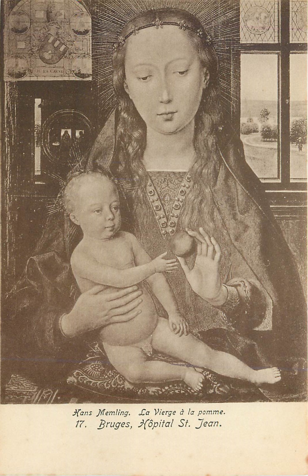 CPA Hans Memling La Vierge a la pomme Bruges Hopital St Jean 