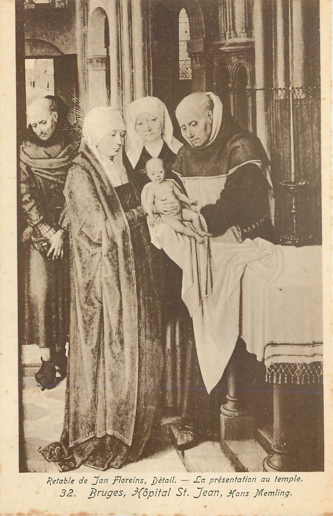CPA Retable de Jan Floreins Detail La presentation au temple Bruges Hopital St Jean Hans Memling 
