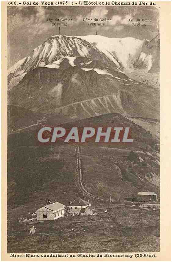 CPA Col de Voza L'Hotel et le Chemin de Fer du Mont Blanc conduisant au Glacier de Bionnassay 