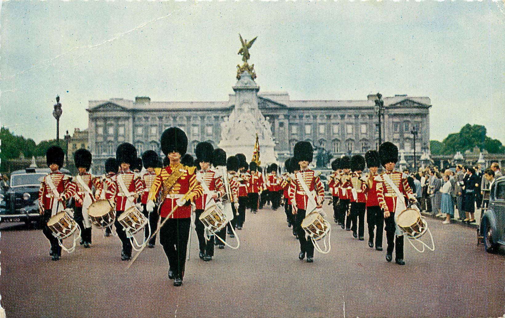 CPA Guards Band Marching from Buckingham Palace London 