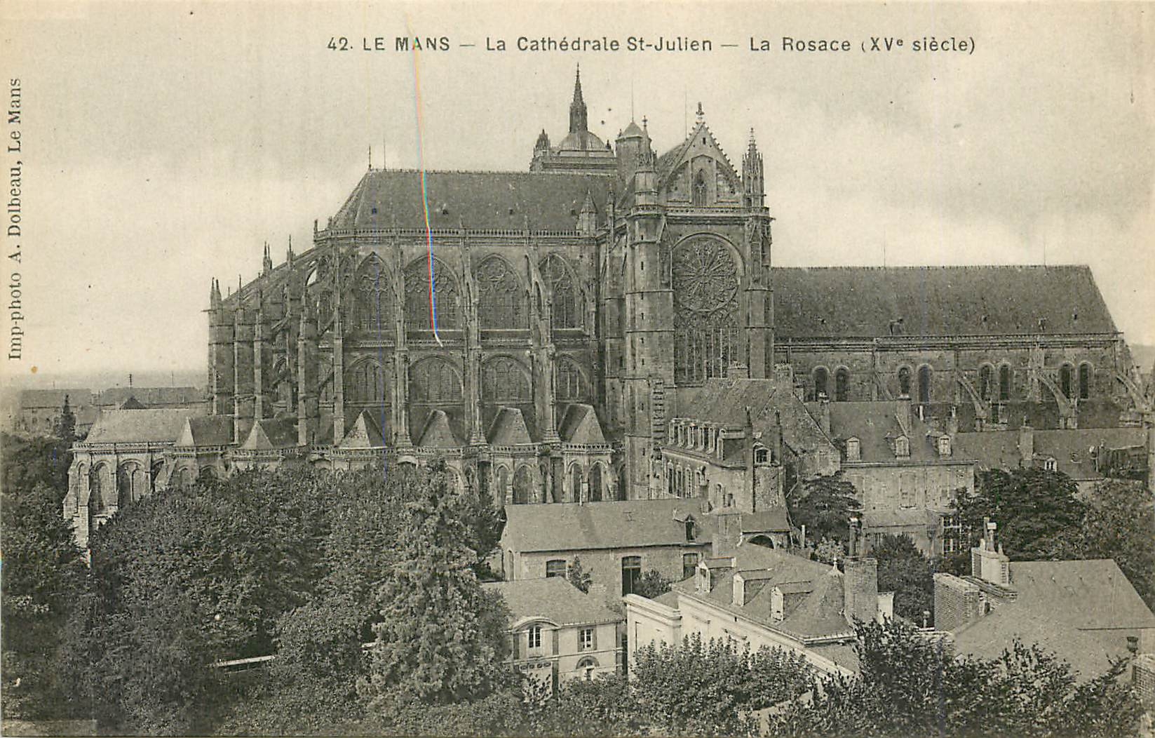 CPA Le Mans La Cathedrale St Julien La Rosace 