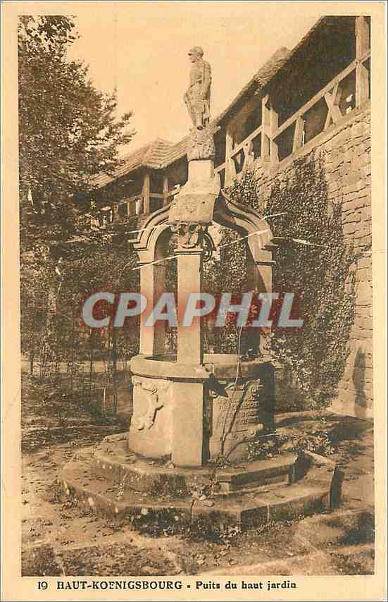 CPA Haut Koenigsbourg Puits du haut jardin 