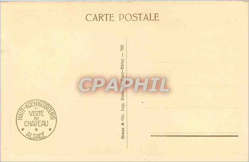 CPA Haut Koenigsbourg Porte de la Premiere Enceinte  — Rückseite