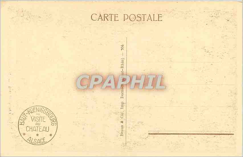 CPA Haut Koenigsbourg Entree Principale  — Rückseite