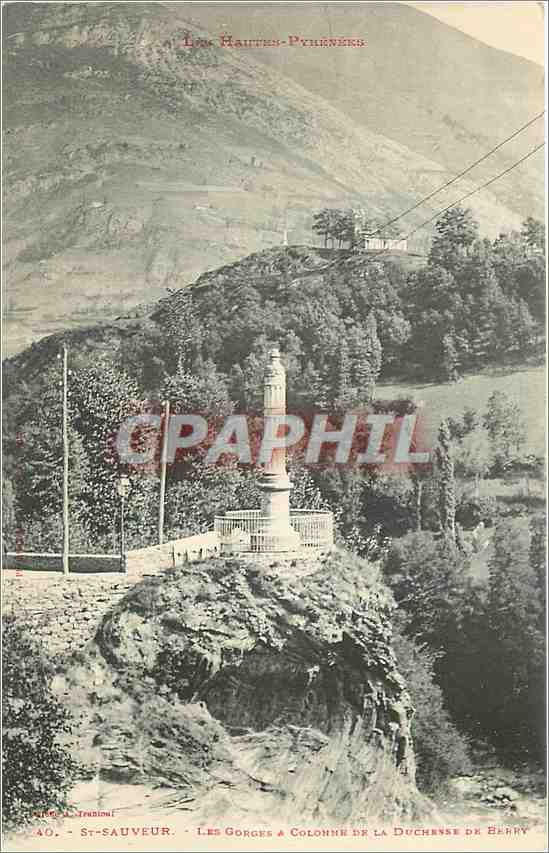 CPA St Sauveur Les Gorges a Colonne de la Duchesse 