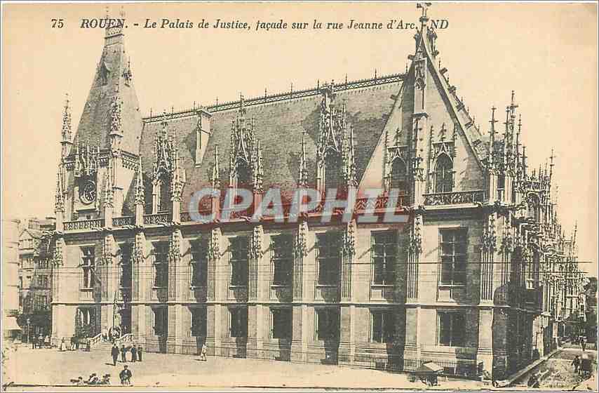 CPA Rouen Le Palais de Justice facade sur la rue Jeanne d'Arc 