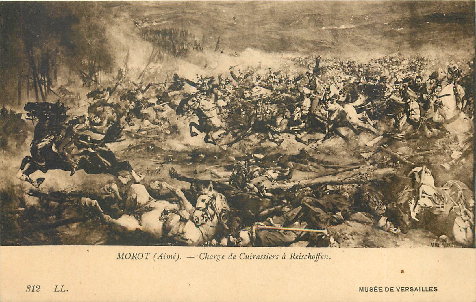 CPA Morot Aime Charge de Cuirassiers a Reischoffen 