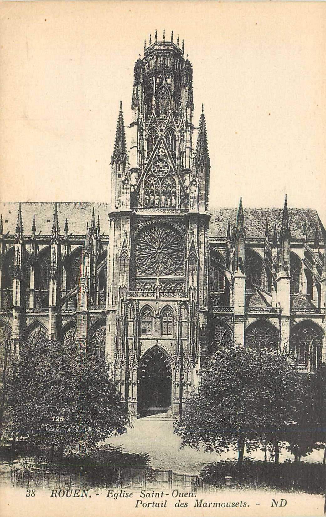 CPA Rouen Eglise Saint Ouen Portail des Marmousets 