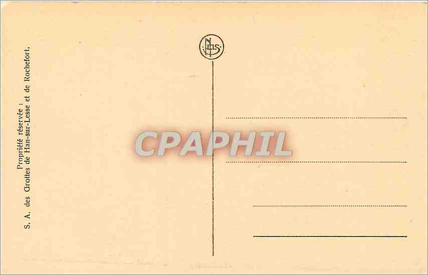 CPA Grottes de Han La Salle des Scarabees  — Verso