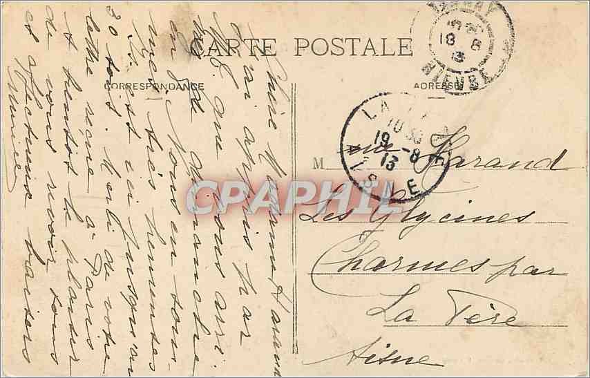 CPA En Morvan Le Saut du Gouloux  — Rückseite