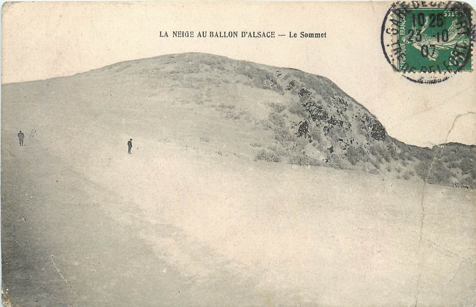 CPA La Neige au Ballon d'Alsace Le Sommet