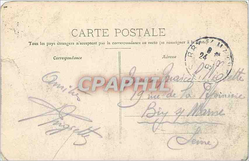 CPA La Neige au Ballon d'Alsace Le Sommet — Rückseite