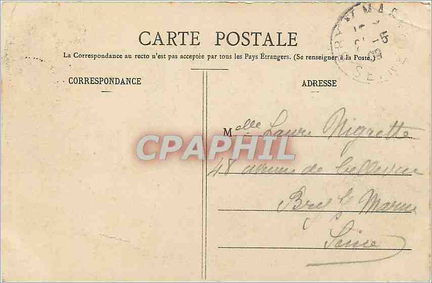 CPA Belfort Vue generale cote des Vosges  — Rückseite
