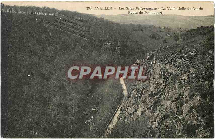 CPA Avallon Les Sites Pittoresque La Vallee Jolie du Cousin Route de Pontaubert 
