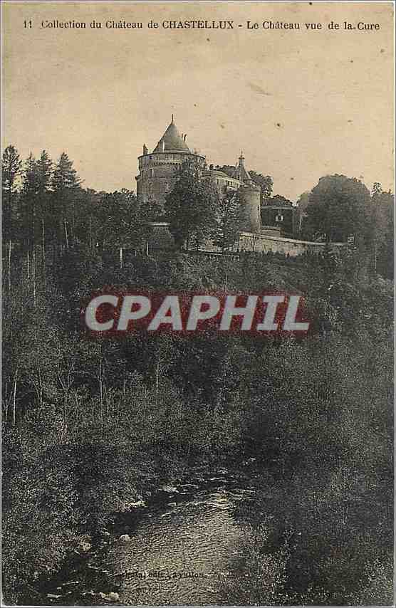 CPA Collection du Chateau de Chastellux Le Chateau vue de la Cure 