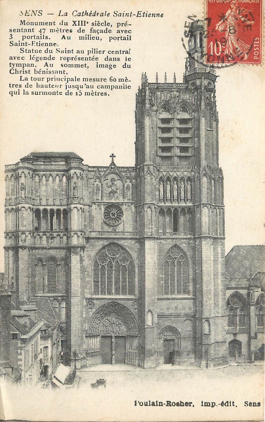 CPA Sens La Cathedrale Saint Etienne 