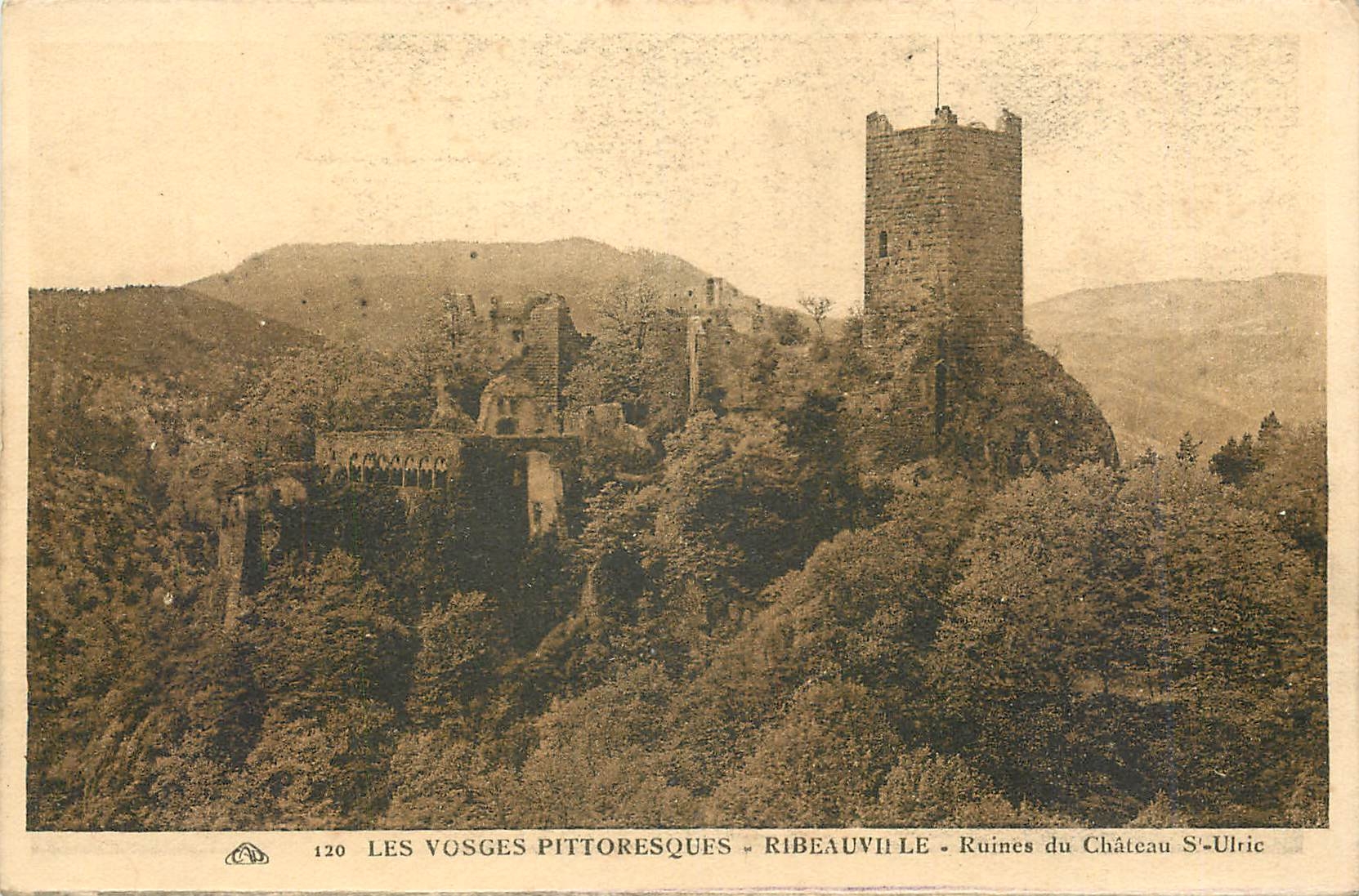 CPA Les Vosges Pittoresque Ribeauville Ruines du Chateau St Ulric 