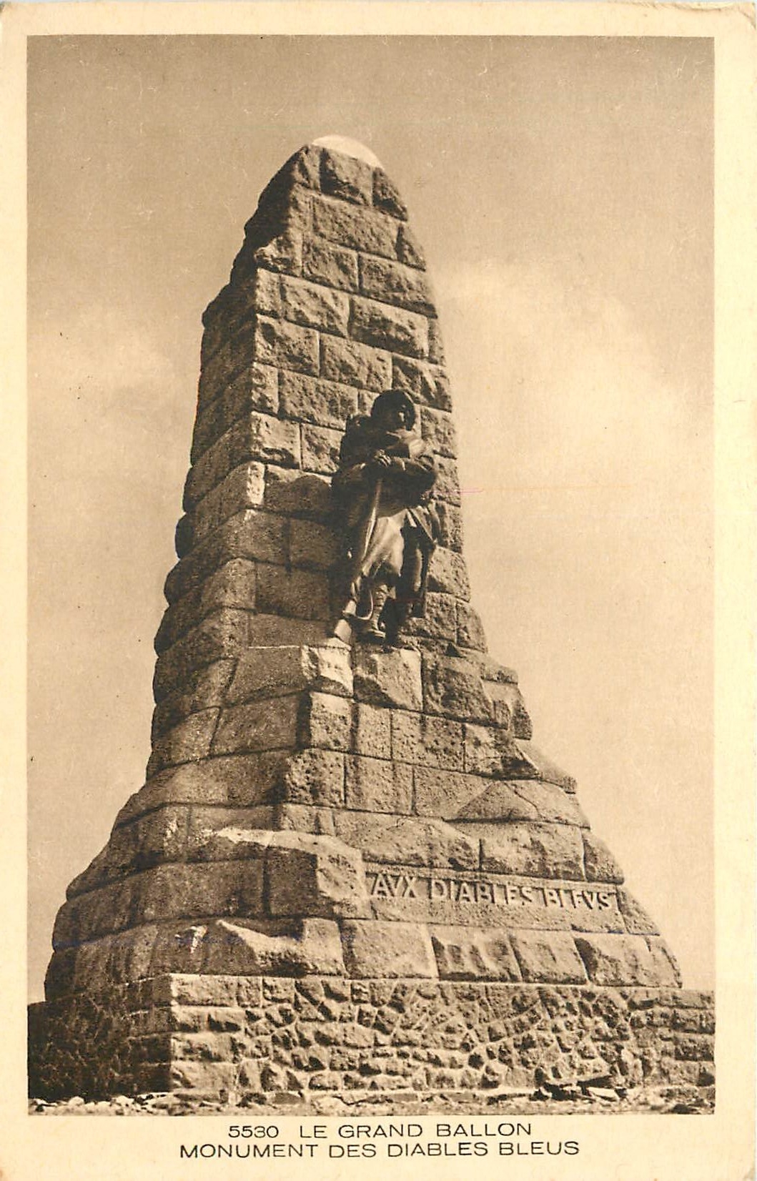 CPA Le Grand Ballon Monument des Diables Bleus 