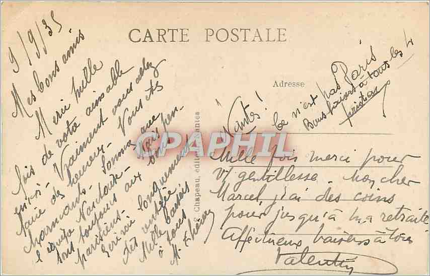 CPA Nantes La Loire bras de l'Hopital Les Ponts de la Belle Croix  — Rückseite