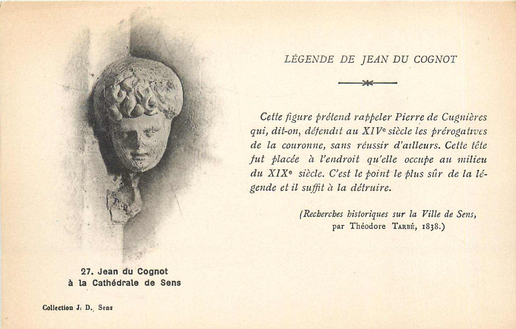 CPA Jean du Cognot a la Cathedrale de Sens 