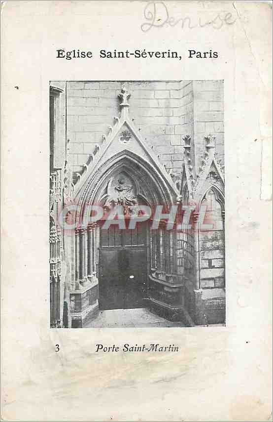 CPA Eglise Saint Severin Paris Porte Saint Martin 