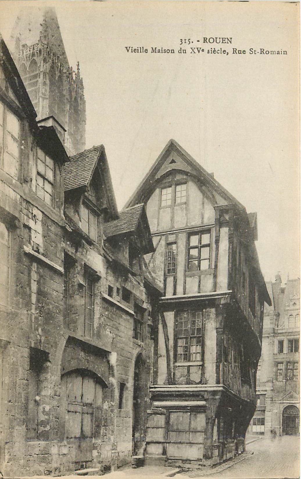 CPA Rouen Vieille Maison du XV Rue St Romain 