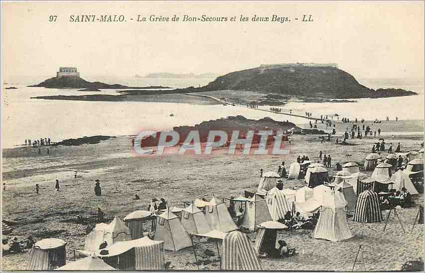 Saint-Malo - La Grève de Bon-Secours et les deux Bays - LL