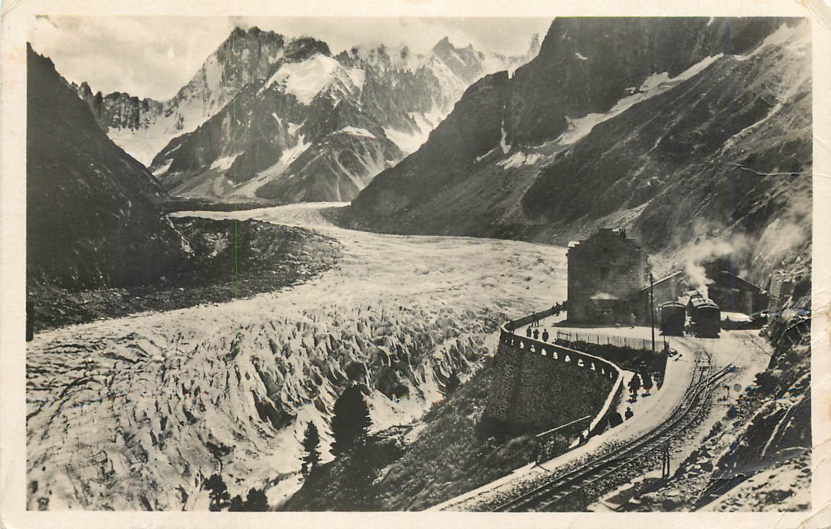 Bahnhof Mont-Blanc und Gletscher Mer de Glace — Chamonix — Foto HAMON