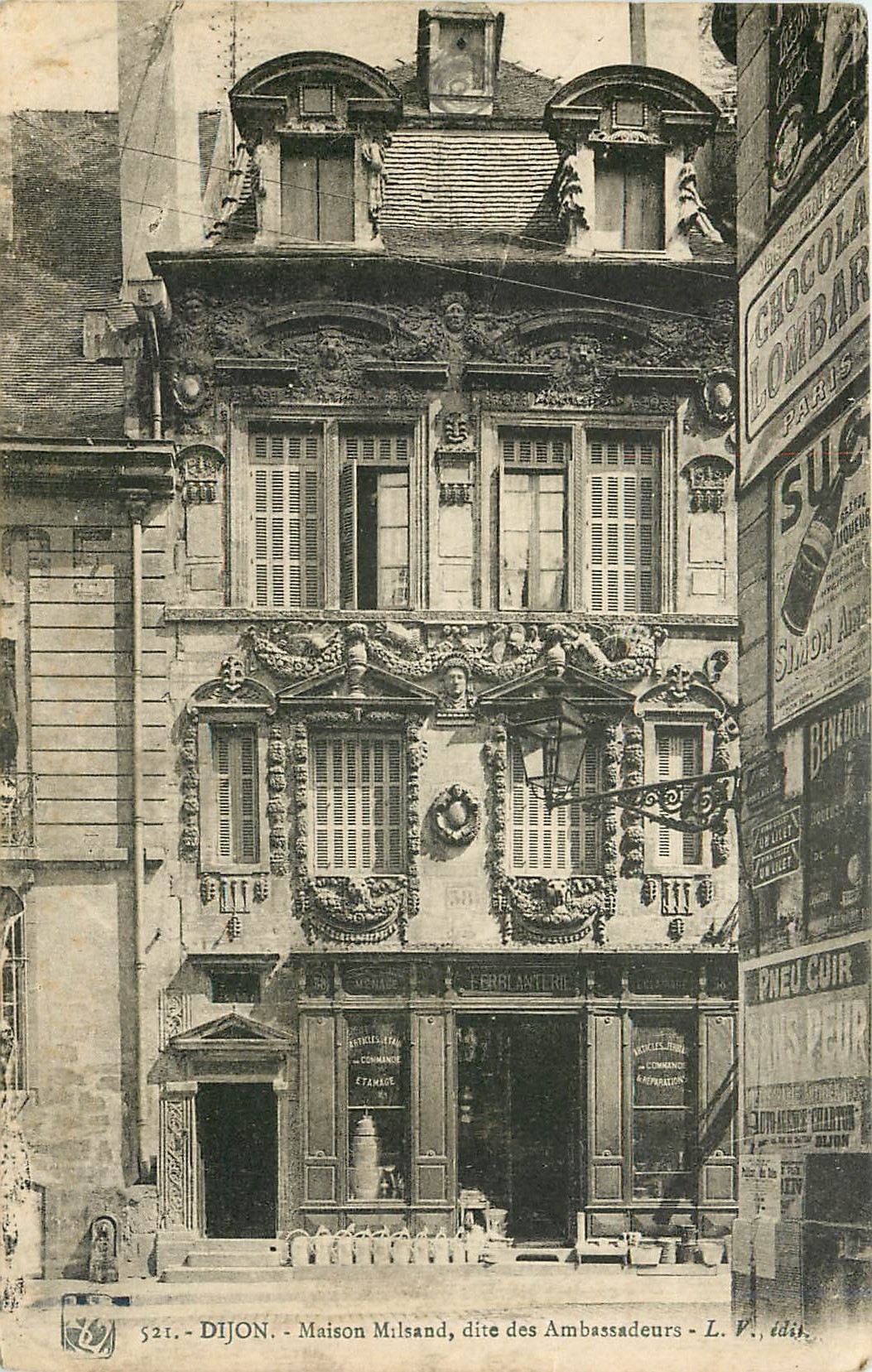 CPA Dijon Maison Milsand dite des Ambassadeurs 