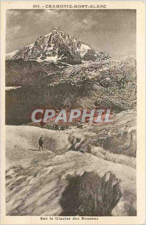 CPA Chamonix Mont Blanc sur le Glacier des Bossons 