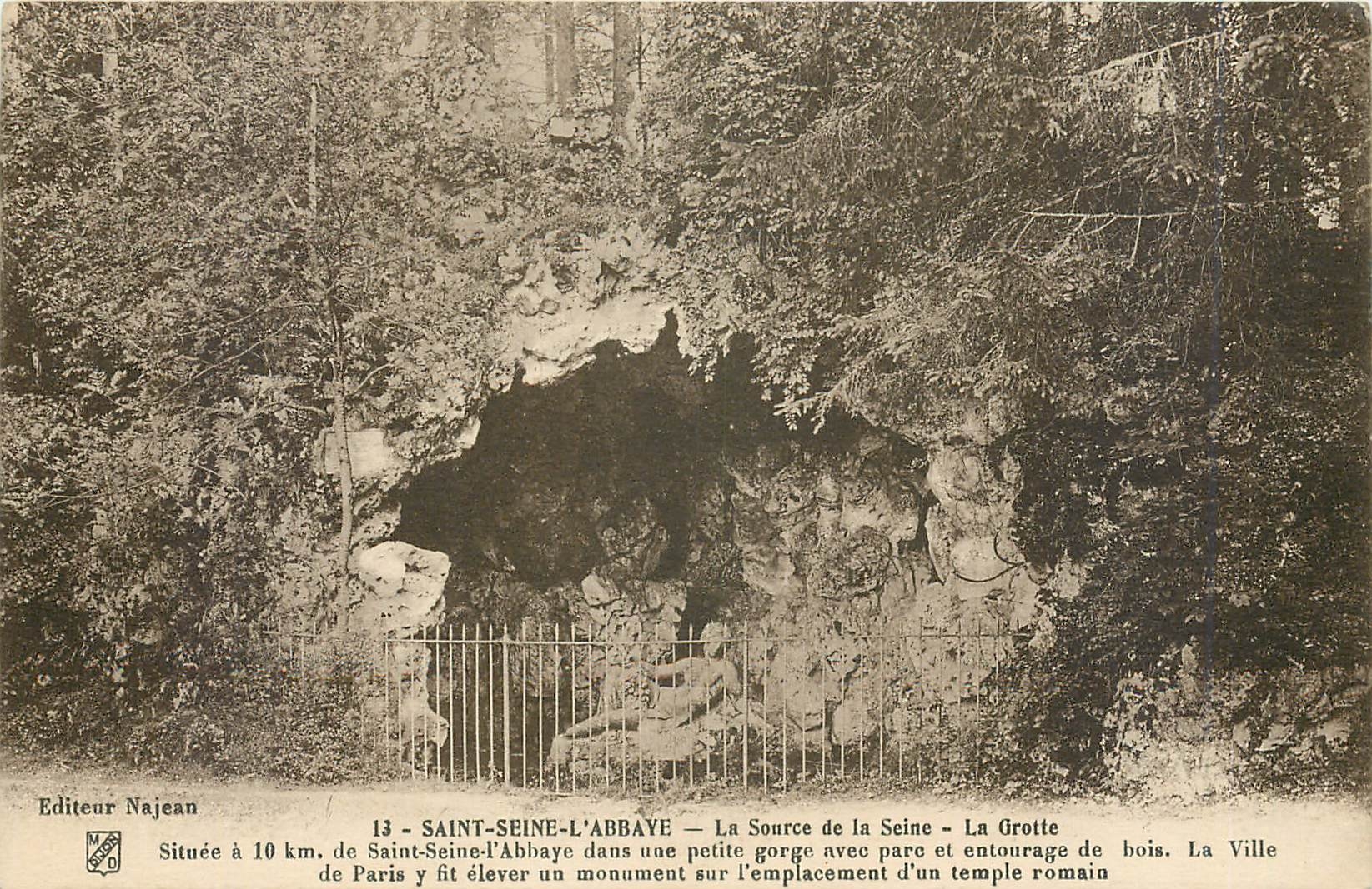 CPA Saint Seine l'Abbaye La Source de la Seine La Grotte 