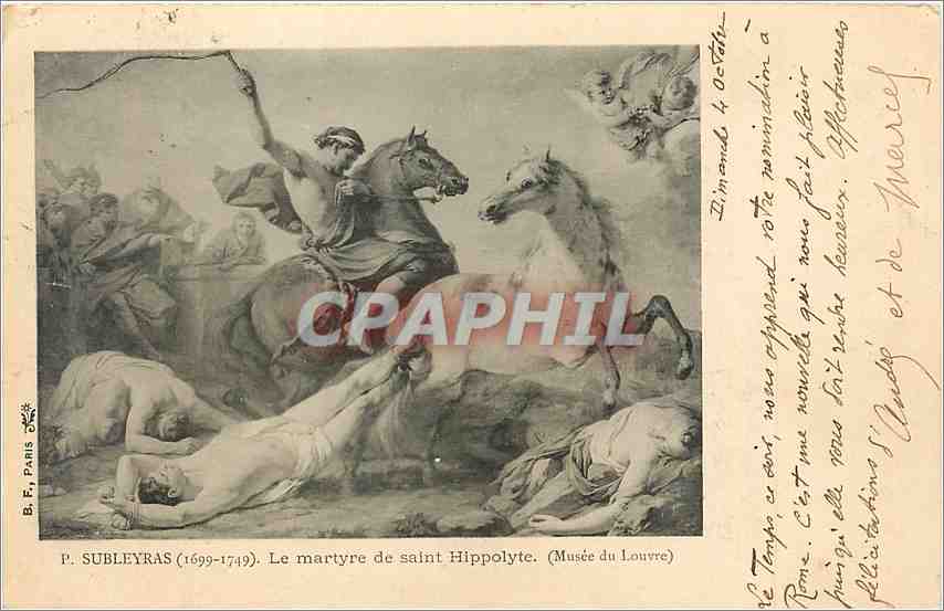CPA Subleyras Le Martyre de saint Hippolyte Musee du Louvre 