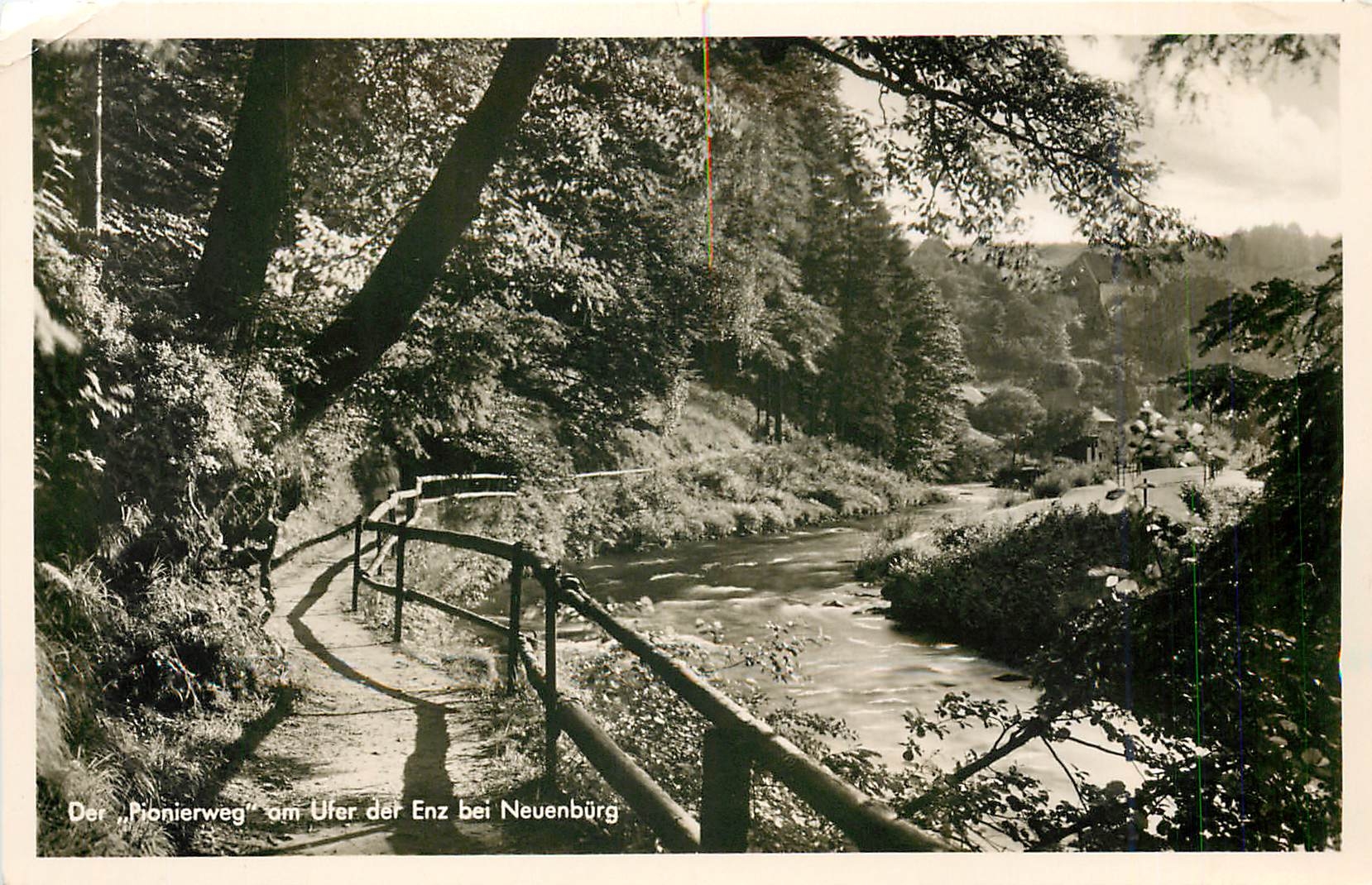 CPA Der Pionierweg am Ufer der Enz bei Neuenburg 